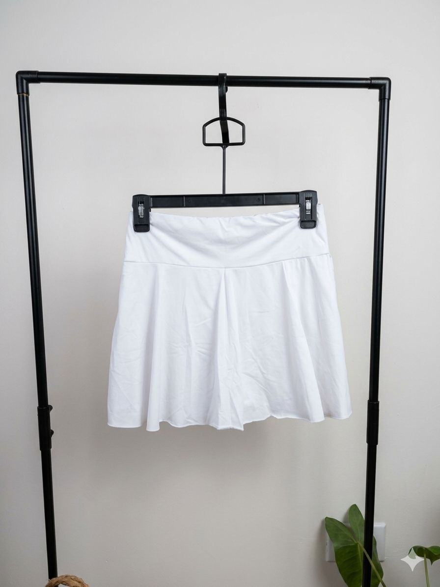 Short Enagua Deportiva de Cintura Alta y Bolsillo para Celular