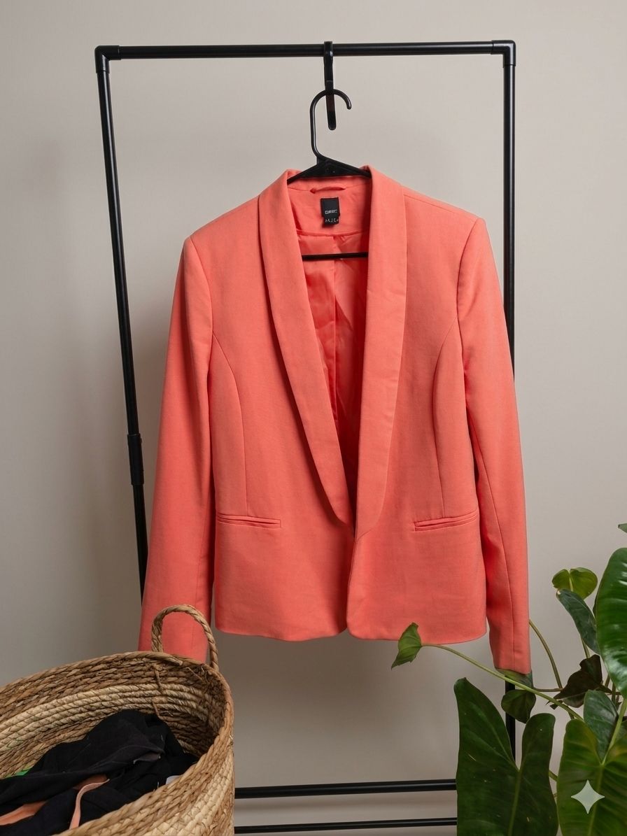 Blazer Estructurado Cuello Esmoquin – Coral