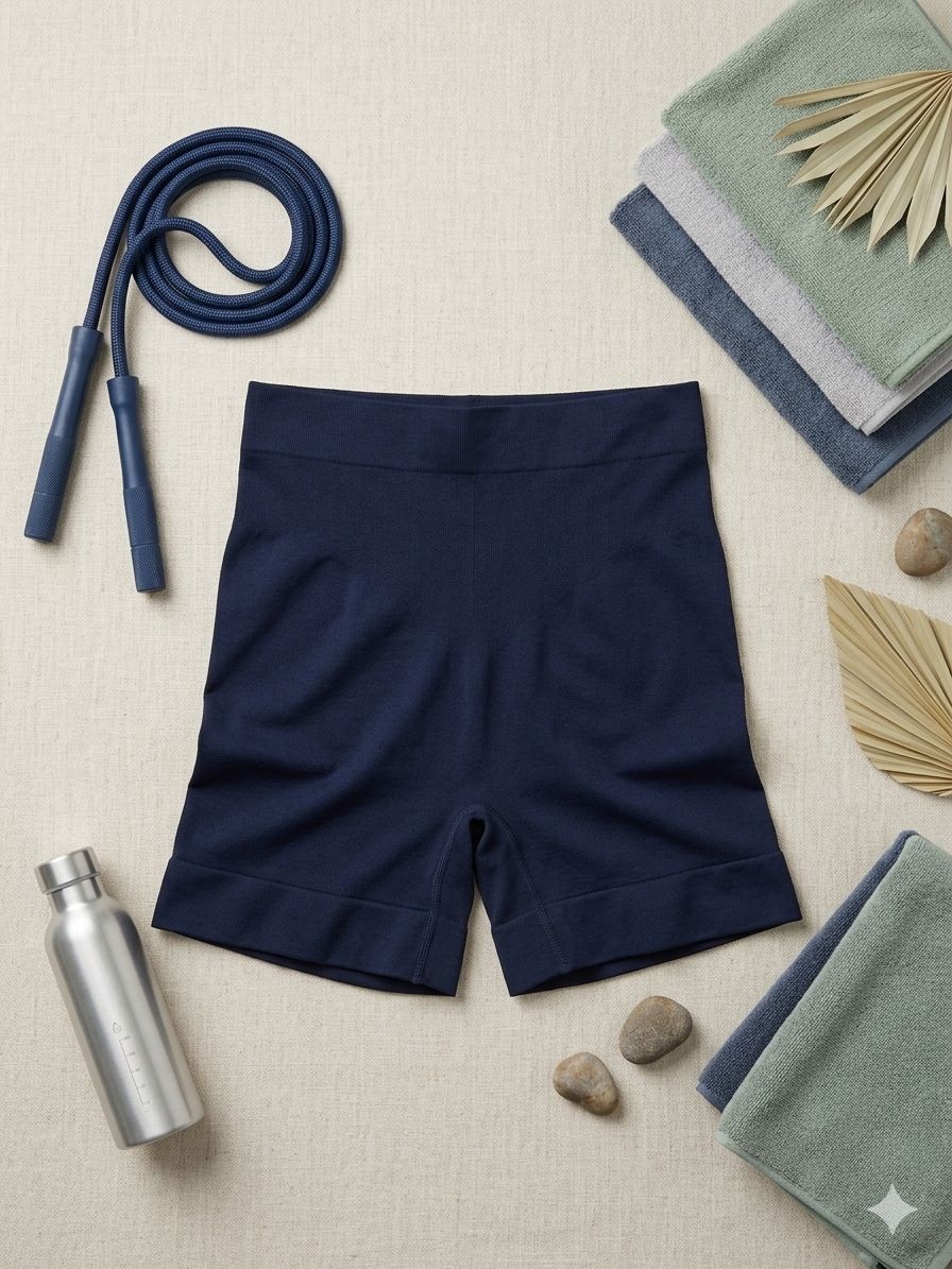 Short Deportivo Seamless – Azul Marino