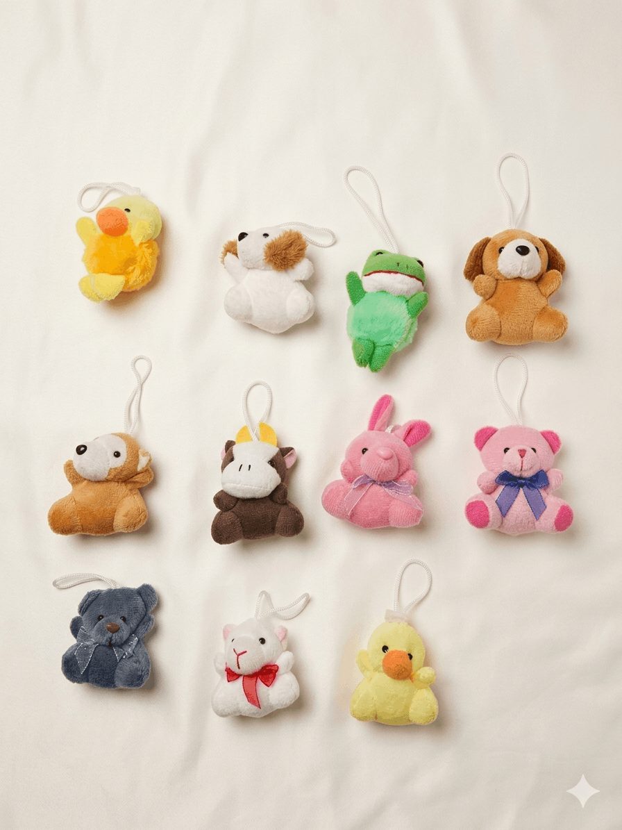 Llaveros de peluche, diseño al azar