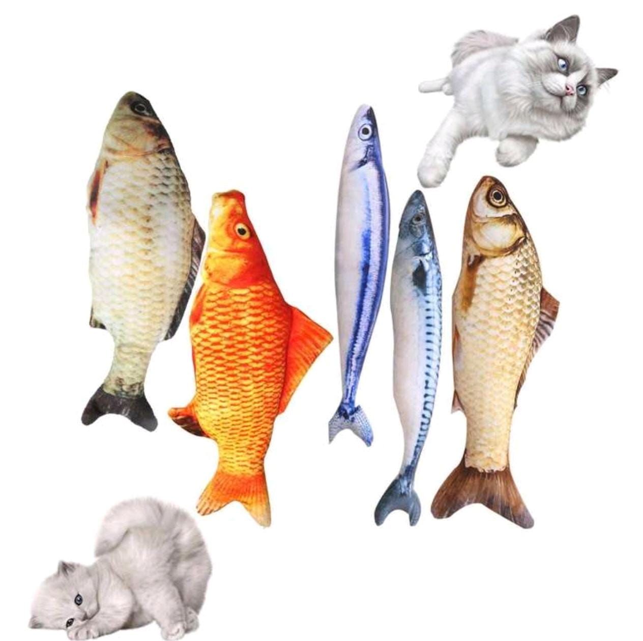 Juguete en forma de pescado relleno catnip